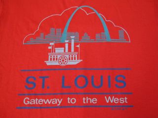 Vintage St.  Louis Souvenir Shirt Gateway To The West 1986 Fruit Of The Loom Xl
