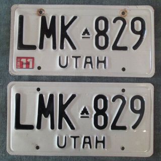Vintage 1980 Utah License Plate Pair Yom Plates For Historic Vehicle Lmk - 829