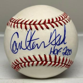 Carlton Fisk " Hof 2000 " Signed Baseball Autographed Psa/dna Sticker Only Auto