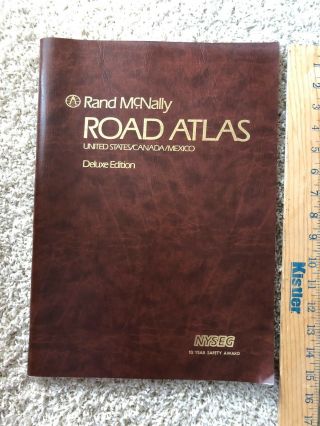 Vintage Rand Mcnally Road Atlas 1990 Us Canada Mexico Deluxe Edition
