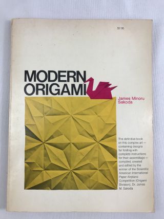 Modern Origami By James Minoru Sakoda (1969,  Softcover) - Vintage Origami