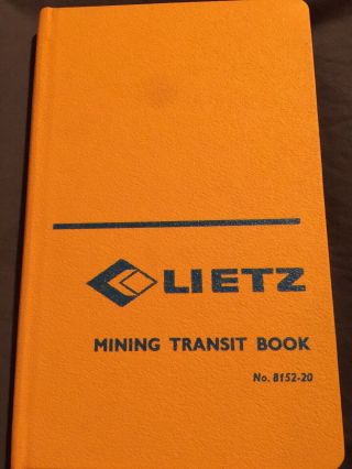 Vintage Lietz Mining Transit Book No.  8152 - 20