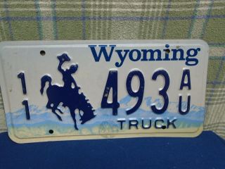 1993 Wyoming Truck License Plate Stamped Steel Park County