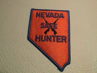 Nevada Safe Hunter Department Of Wildlife Deer Gun Hunting State Shaped Patch