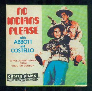 Vintage Castle Films 8 Abbott And Costello No Indians Please 808 B/w Look