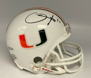 Dj Williams Signed Miami Hurricanes Mini Helmet Autographed Beckett Bas Auto