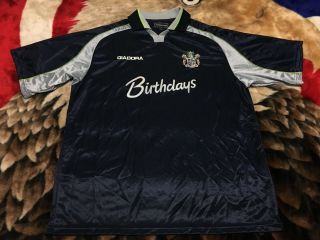 Vtg 1999 2000 Diadora Bury Away Blue Soccer Jersey Football Shirt Large 90s