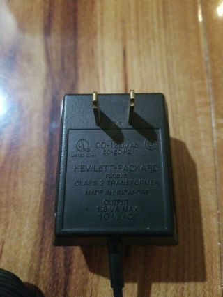 Vintage Hewlett Packard HP Calculator Power Supply Charger AC 82087B 2