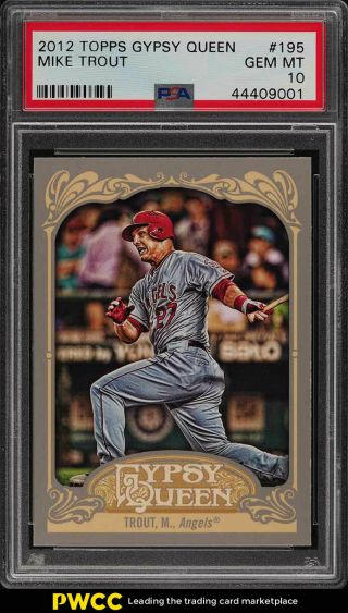 2012 Topps Gypsy Queen Mike Trout Rookie Rc 195 Psa 10 Gem (pwcc)