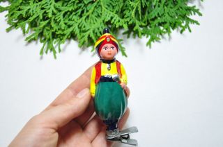 Little Muck Boy Russian Vintage Glass Christmas Ornament Christmas/new Year Ussr