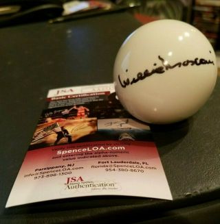 Willie Mosconi Autographed Cue Billiard / Pool Ball - James Spence
