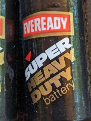 Vintage Set of 2 Eveready Heavy Duty C Battery 2
