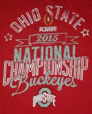 Ohio State Buckeyes 2015 National Football Championship Women Cut Small T Shirt