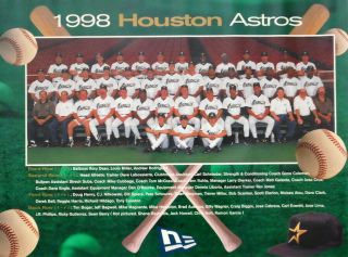 1998 Houston Astros Team Photo Bagwell Biggio Ausmus 24 " X 18 1/2 " Poster