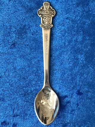 Vintage Rolex Lucerne Bucherer Of Switzerland 4.  5 " Silvertone Souvenir Spoon