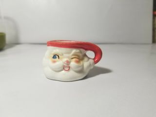 Vintage Holt Howard Miniature Winking Santa Claus Christmas Mug Cup