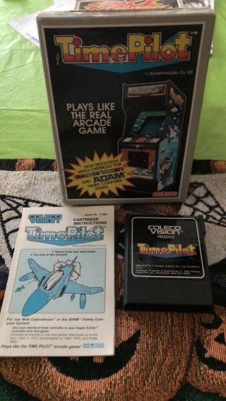Vintage Coleco Vision Timepilot Box,  Game Instructions