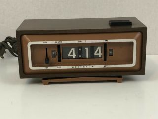 Westclox Dialite Flip Clock Vintage Mcm Space Age Model 22508