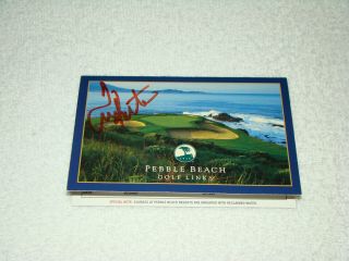 Tom Kite Hand Signed Pebble Beach Scorecard Pga Golf Autograph