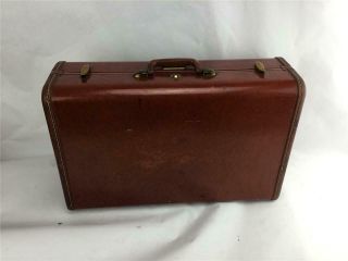 Vintage Samsonite Shwayder 15 " Overnight Brown Hard Shell Luggage Suitcase