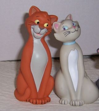 Vintage Set Of 5 Cats From Disney The Aristocats Disney In Package Squeeze Toys 2