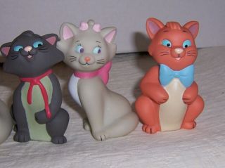 Vintage Set Of 5 Cats From Disney The Aristocats Disney In Package Squeeze Toys 3