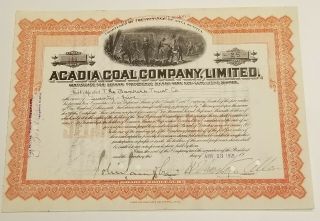 Sir.  Montagu Allan Signed Autographed 1921 Stock Certificate Hockey Hall Of Fame