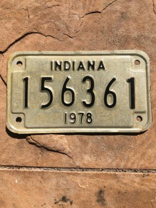 Vintage 1978 Indiana Motorcycle License Plate 156361