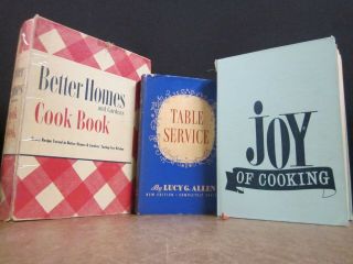 3 Vintage Cook And Entertaining Books Better Homes And Gardens Joy Of Cooking