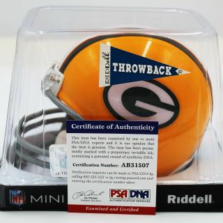 Paul Hornung Autographed Green Bay Packers Mini Helmet,  Psa Dna