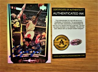 Michael Jordan Certified Autograph On 1999 Upper Deck Encore Card 96