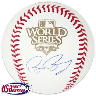 Bruce Bochy San Francisco Giants Signed 2010 World Series Game Baseball Jsa Auth