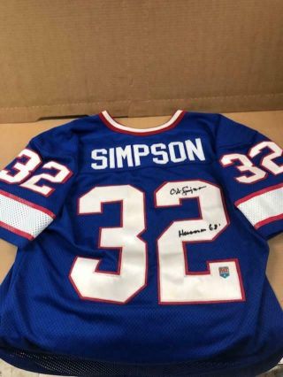 Oj Simpson Autograph Jersey All Authentic Buffalo Bills Signed