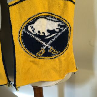 NHL Old Time Hockey Buffalo Sabres Est 1970 Scarf Blue Yellow 57 