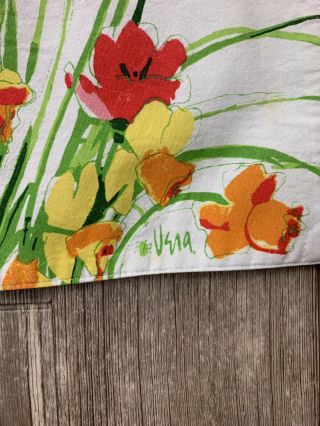Vintage VERA NEUMANN Floral Linen Place mats (set of 5) 2