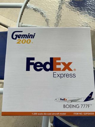 Gemini Jets G2fdx535 Boeing 777 - 200f N884fd Diecast 1/200 Model Airplane