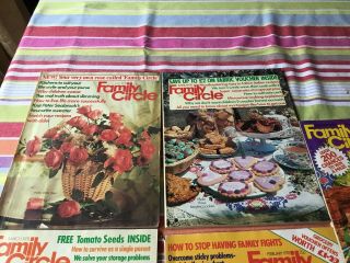 Vintage Family Circle Magazines,  Bundle Of Five,  1978,  Vgc