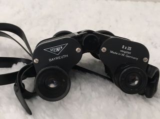 Vintage Steiner Bayreuth Binoculars 8x25 Made In W Germany