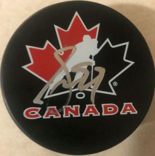 Sidney Crosby Pittsburgh Penguins Autographed Team Canada Hockey Puck