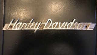 Vintage Harley Davidson Tank Emblem Badge Nameplate Name Plate