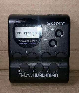 Vintage 1987 Sony Fm/am Walkman Srf - M40w Pll Synthesized