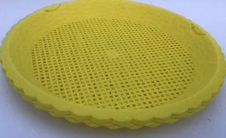 6 Vintage Yellow Plastic Paper Plate Holders