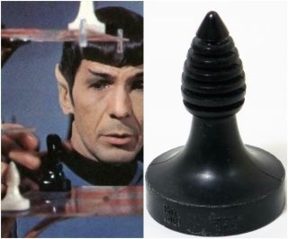 Vintage Ganine Black Chess Pawn For A Star Trek 3d Chess Prop