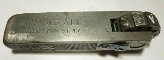 Vintage Numberall Rotary Hand Number Stamp Punch 0 - 9 X - 1 - 4tool Huguenot.  Ny Usa