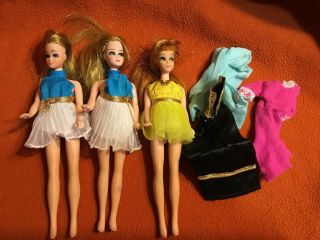 3 Vintage 1970s Topper Corp.  Dolls W/ Clothes