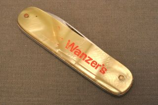 Small Vintage Advertising Pocket Knife " Wanzer 