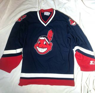Vintage 80s Cleveland Indians Chief Wahoo Jersey Rare Xl