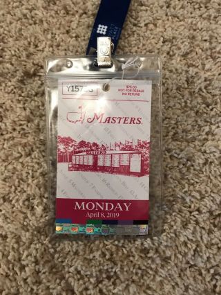 2019 Masters Practice Round Tickets Stub Tiger Woods Augusta Georgia