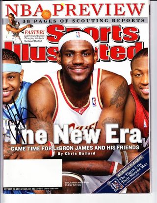 2006 Carmelo Anthony Denver Nuggets Autographed Signed Sports Illustrated