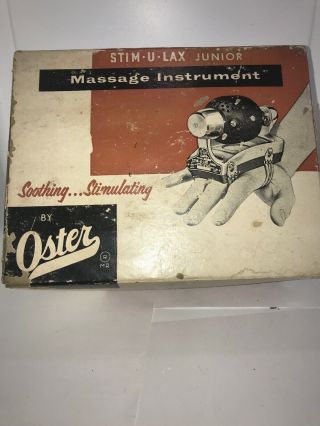 Vintage Oster Stim U Lax Junior Massage Instrument Model M 4 Bt